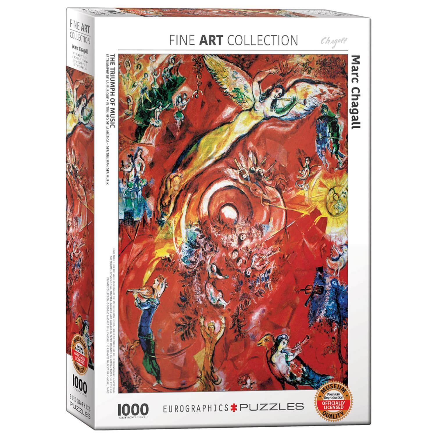 puzzle 1000 piã¨ces : le triomphe de la musique, marc chagall