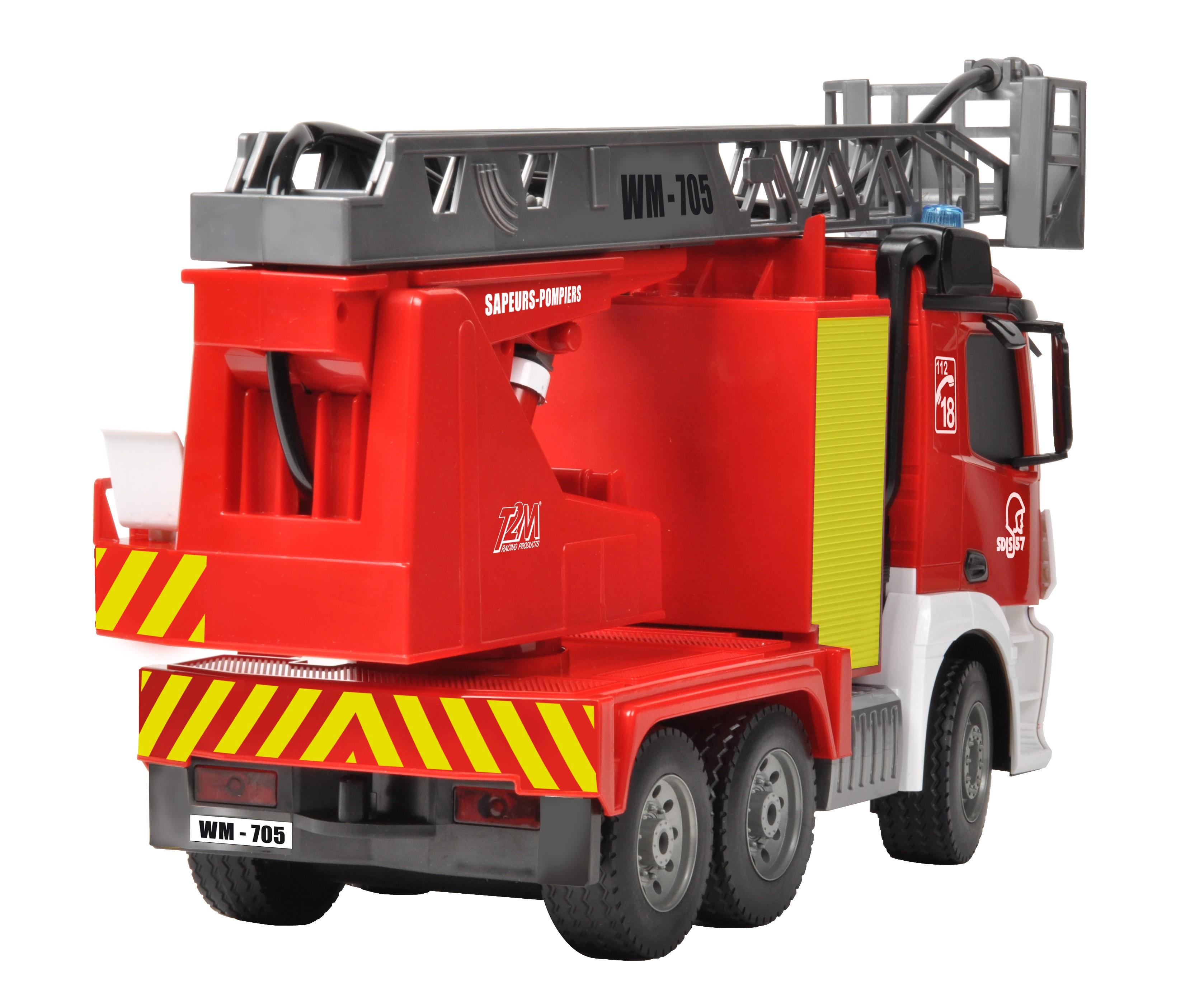 Camion de pompiers radiocommandé : Work Machines - Jeux et jouets T2M-RC -  Avenue des Jeux