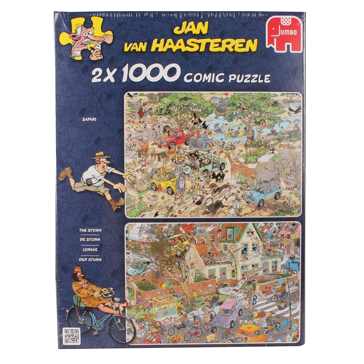 puzzles 2 x 1000 piã¨ces - jan van haasteren : safari et l'orage