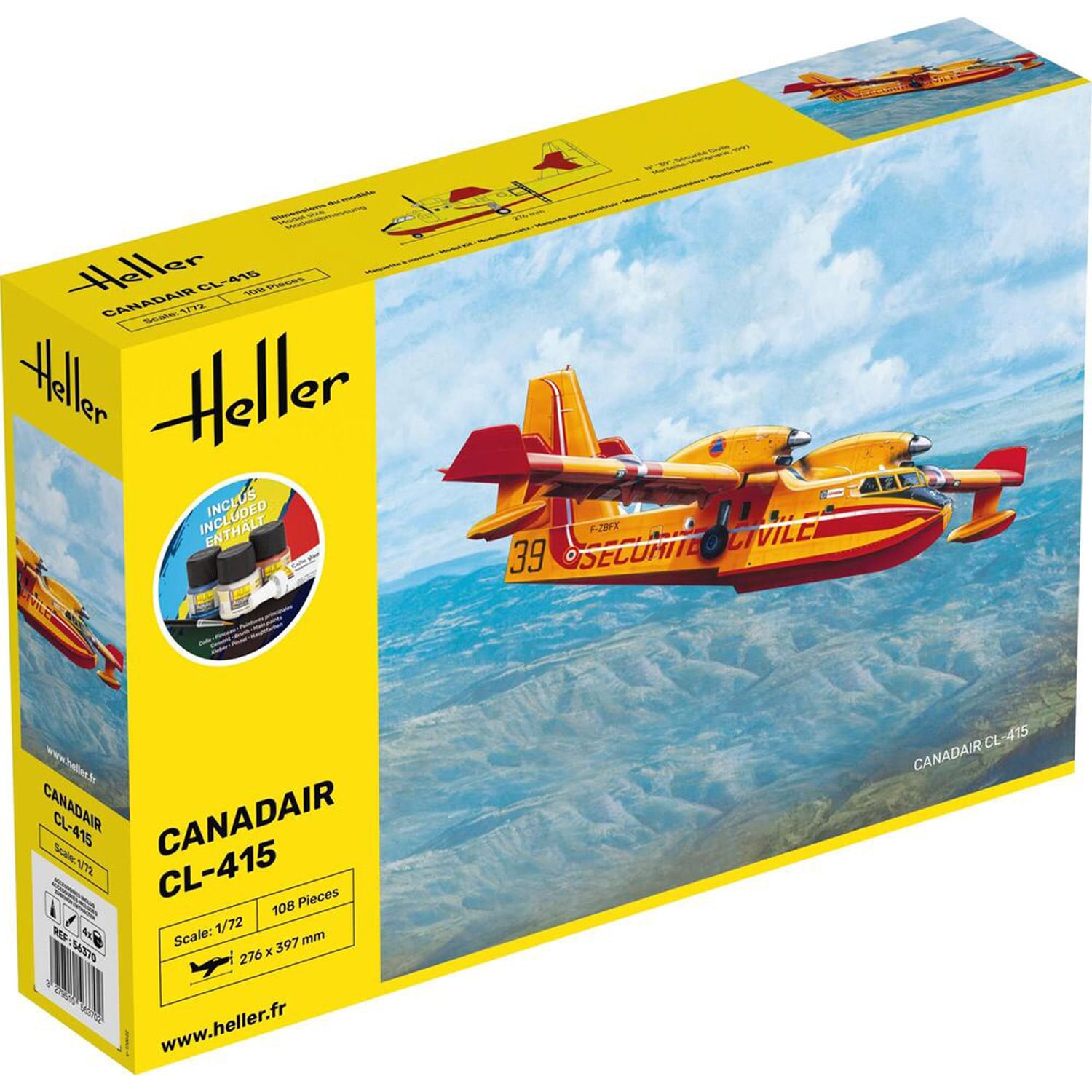 Maquette avion : Kit : Canadair CL-415 - Heller - Rue des Maquettes