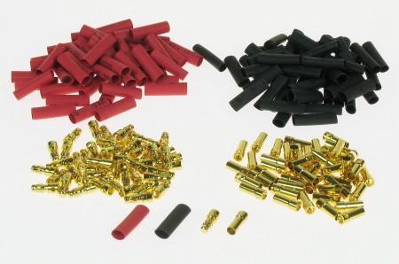 3.5mm Gold Connector Bulk (50 Pairs + Shrink)