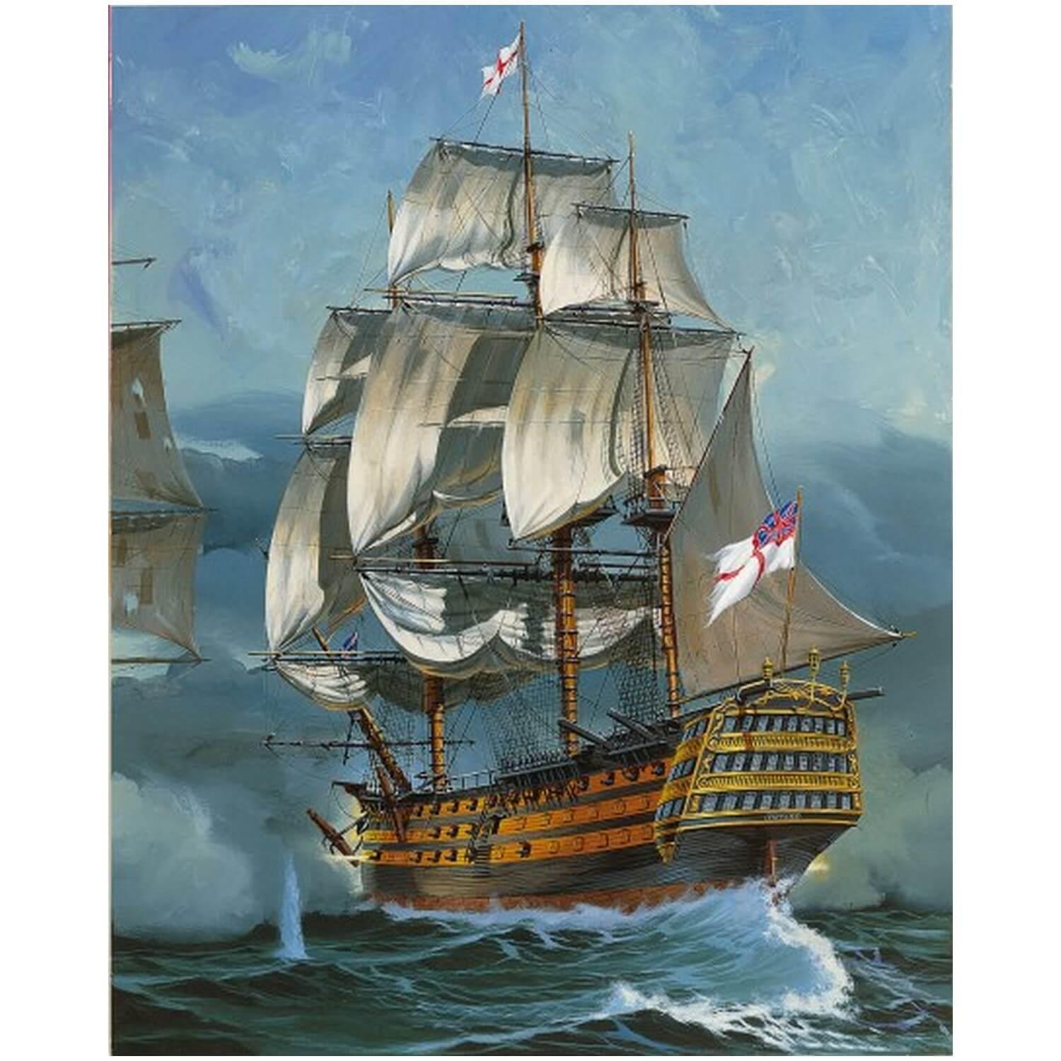 REVELL starter set maquette plastique bateau HMS VIctory avec peinture colle  et pinceaux - Planet Passions