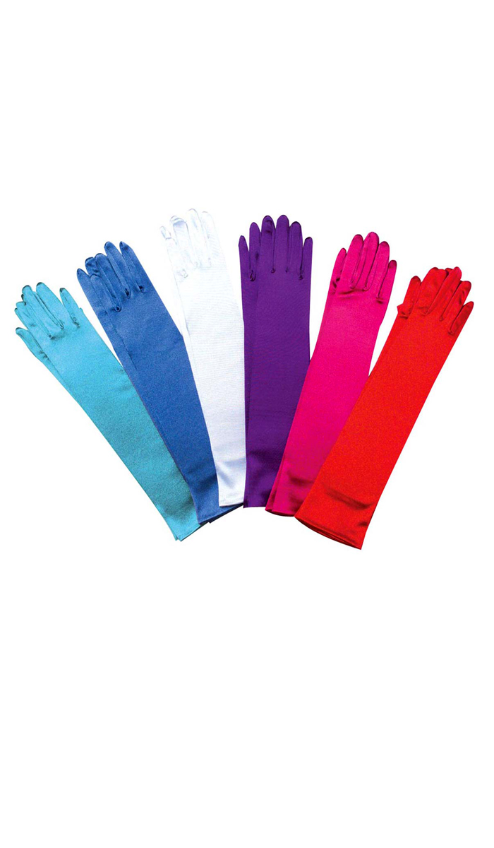 Gants Gloves Long Satin