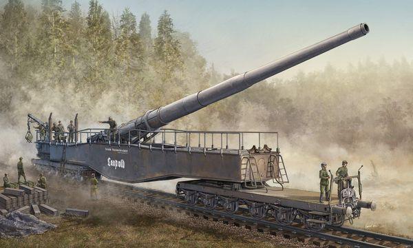 Maquette Canon allemand 280mm K5(E) Railway Gun Leopold