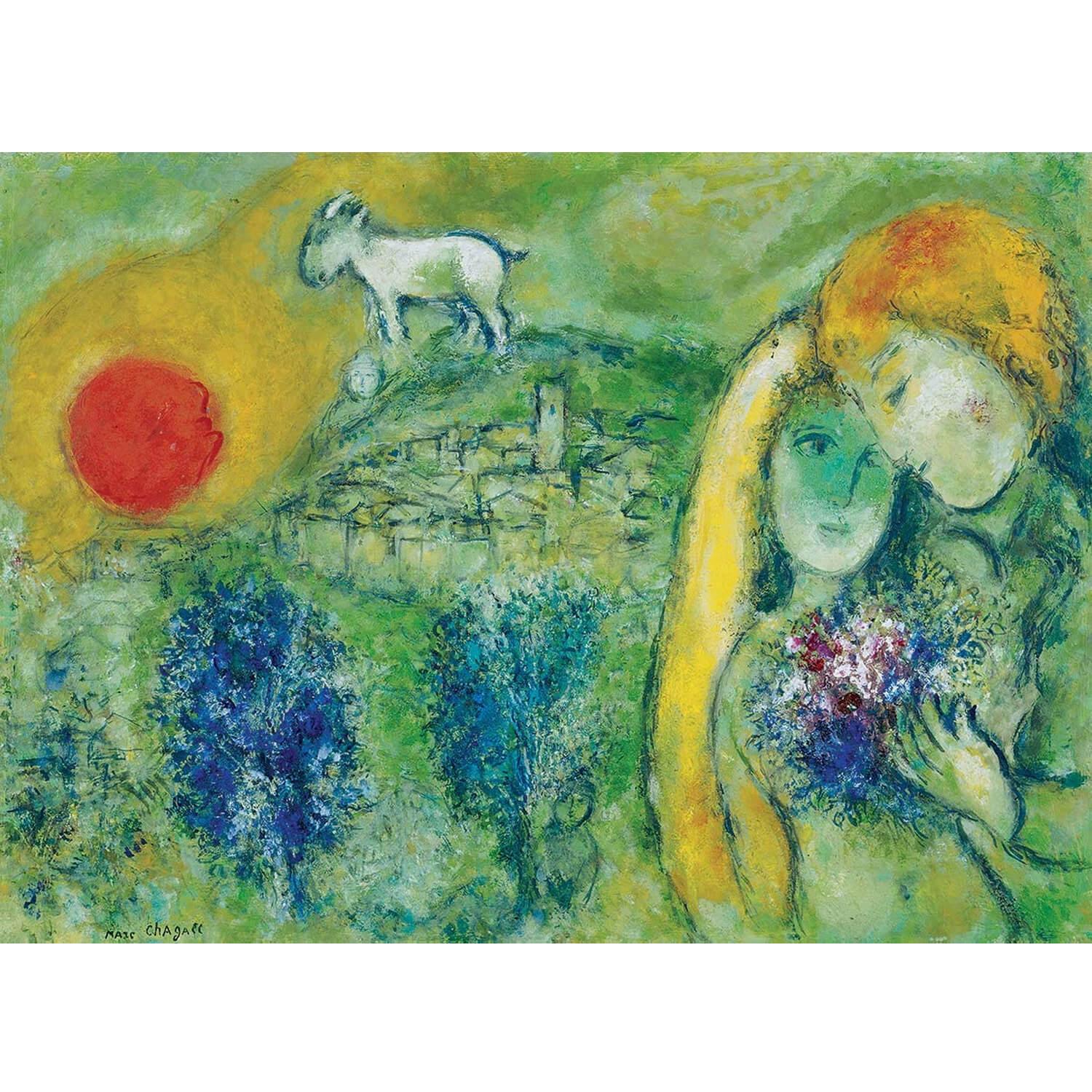 puzzle 1000 piã¨ces : les amoureux de vence, marc chagall