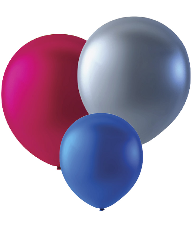 Ballons de Baudruche Multicolores Métal x50