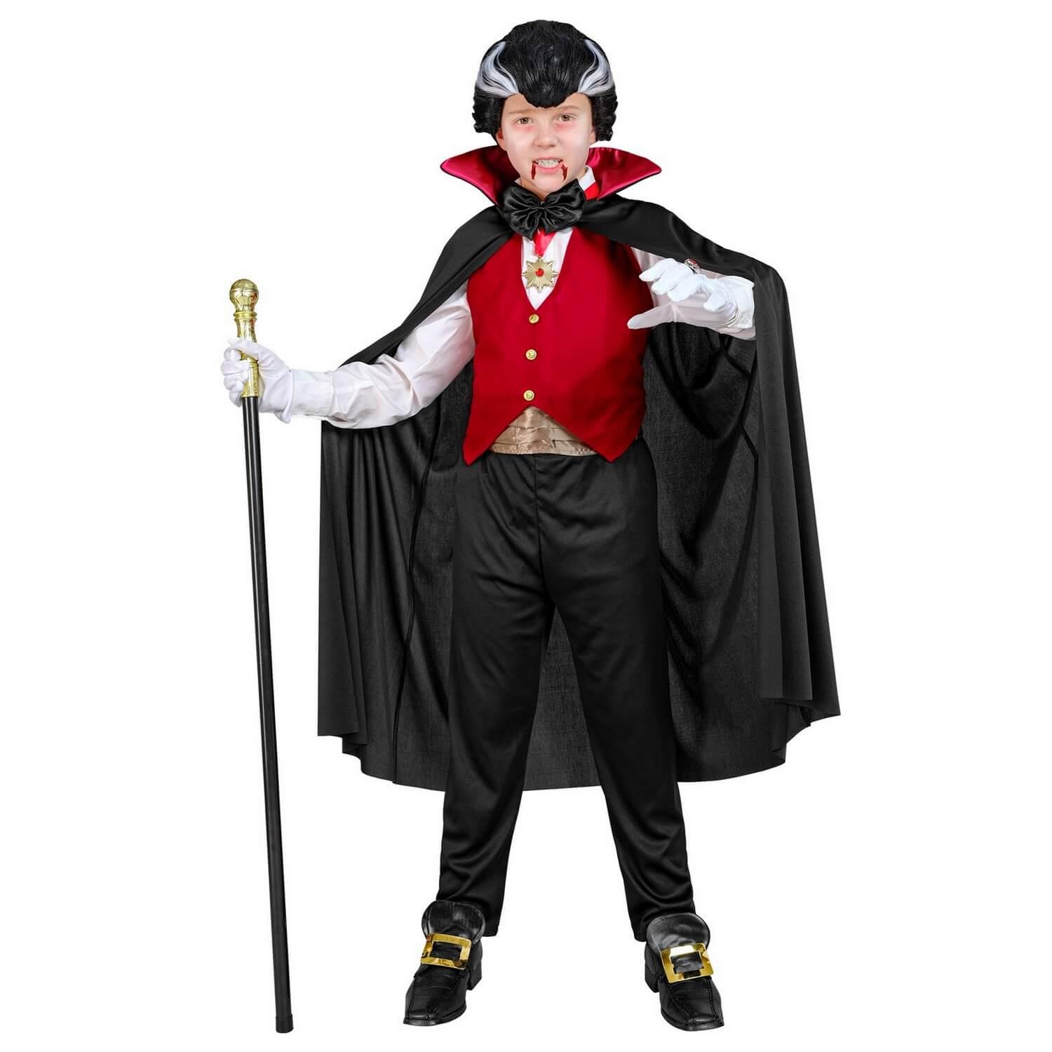 Costume Vampire Fille Halloween - Robe Gothique Avec Collier Et Autocollants, Tailles 5-14 Ans - Cosplay Carnaval