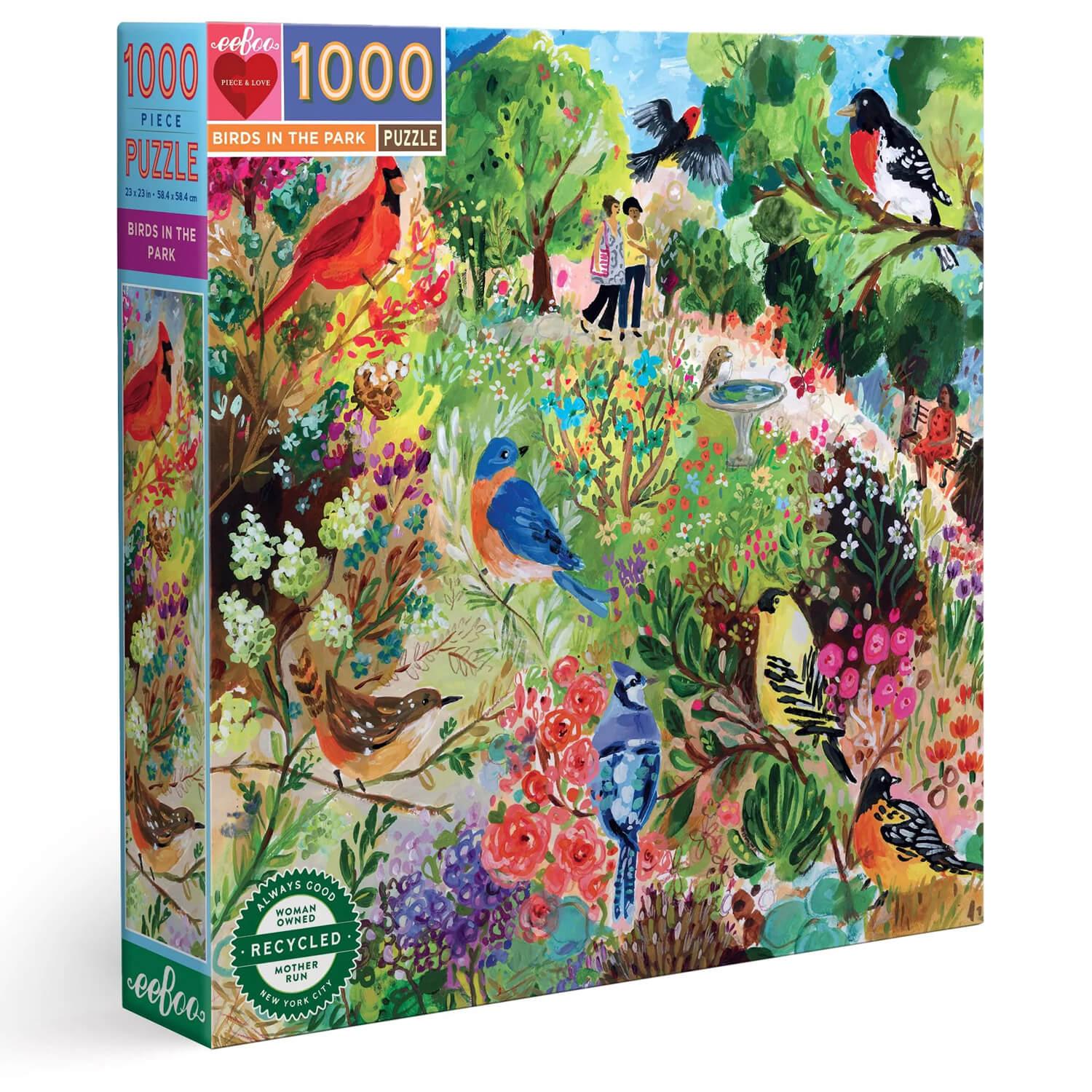 Puzzle 1000 pièces : Oiseaux dans le parc