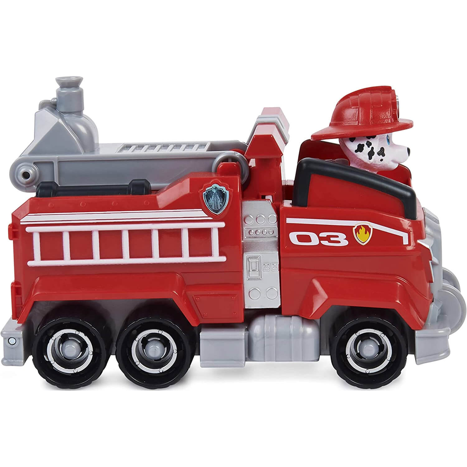 Véhicule et figurine Pat'Patrouille (PAW Patrol) le film : Camion de pompier  de Marcus - Jeux et jouets Spin Master - Avenue des Jeux