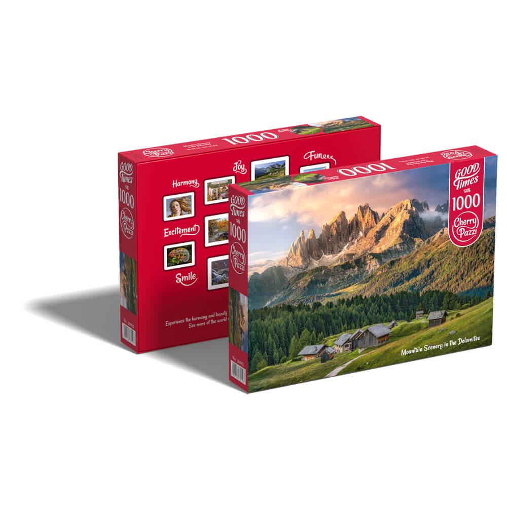 Puzzle 1000 pièces : Paysage de montagne dans les Dolomites - Cherry Pazzi  - Rue des Puzzles