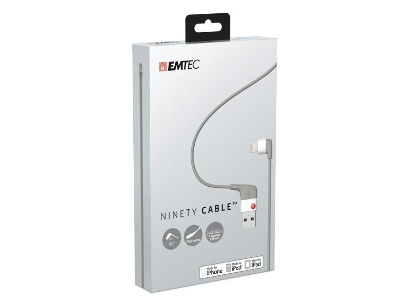 Câble de chargement Ninety Cable U100 Emtec pour Apple - iPod/iPhone/iPad