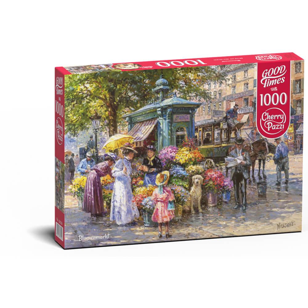 Puzzle 1000 pièces : Marché aux fleurs - Jeux et jouets