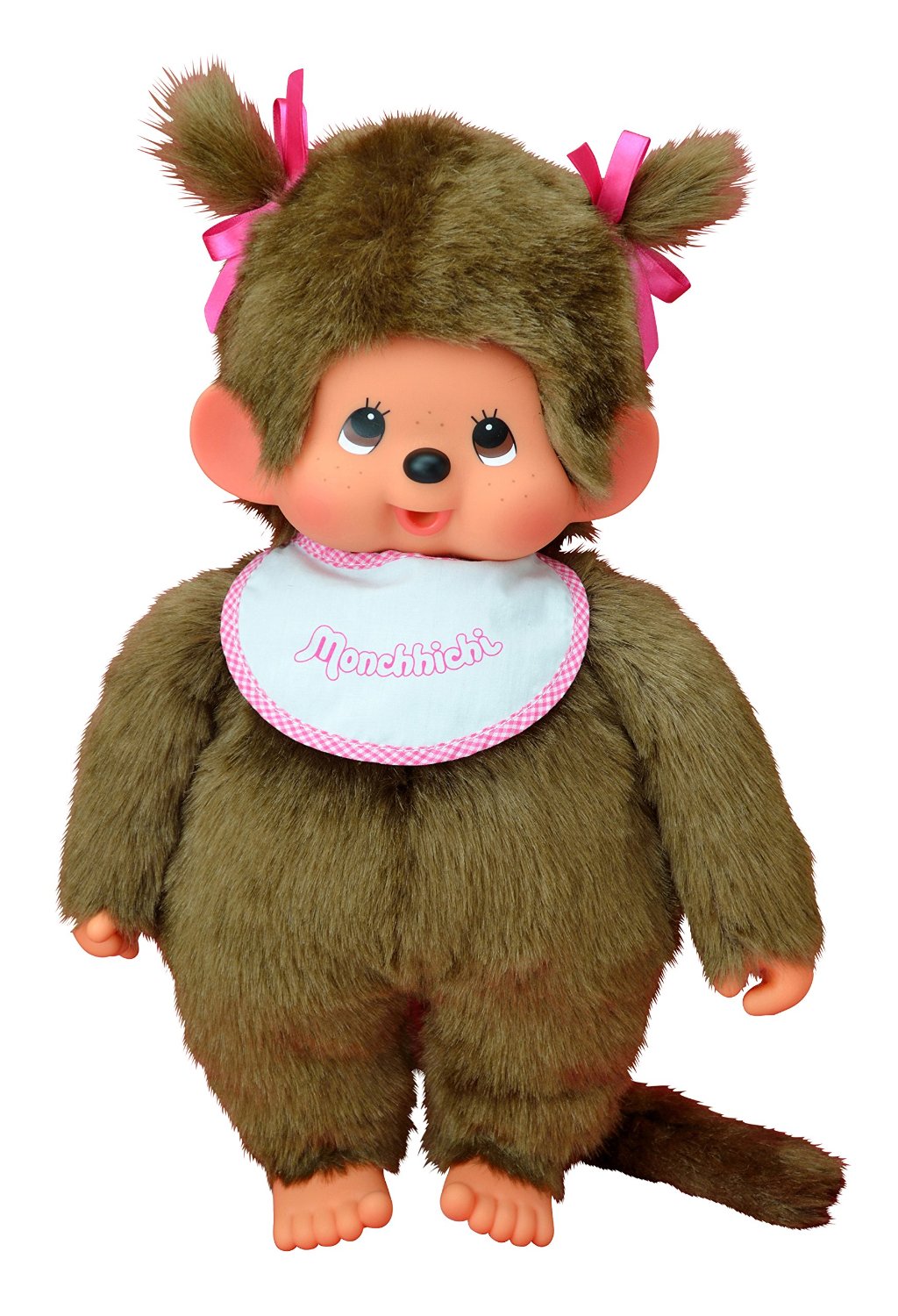 Peluche Monchhichi 45 cm : Fille rose - Jeux et jouets Bandaï