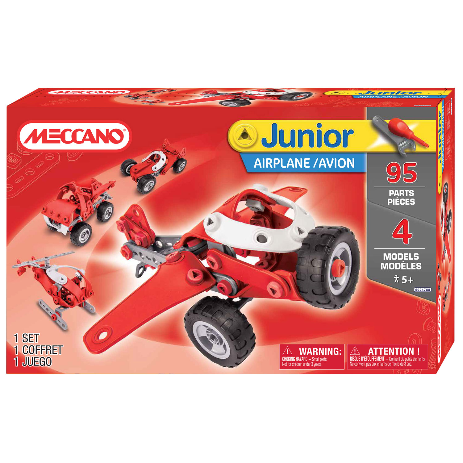 Meccano Junior : Avion 4 modèles - Jeux et jouets Meccano - Avenue des Jeux
