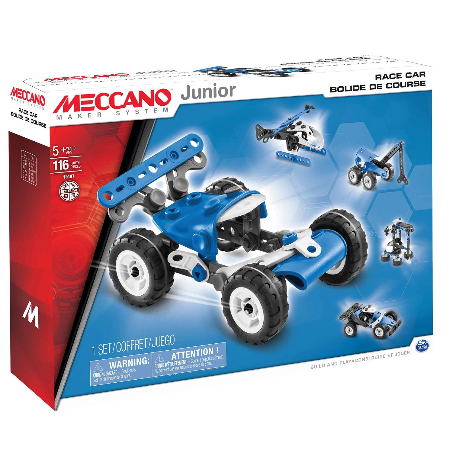 Boîte à outils Meccano Junior Maker Systems avec plus de 100 pièces - Kit  partie