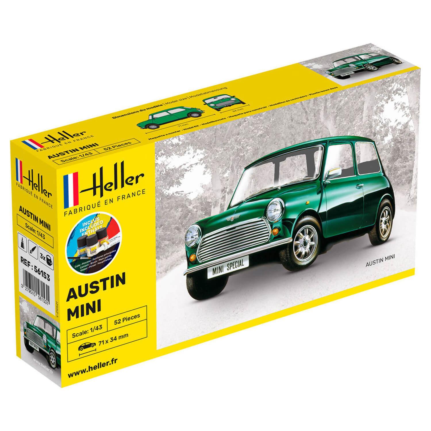 Maquette voiture : Starter kit : Austin Mini - Heller - Rue des Maquettes