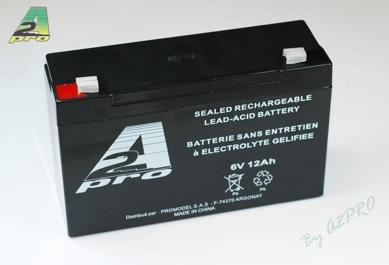 Batterie 6V - 12Ah A2PRO - Jeux et jouets A2Pro - Miniplanes