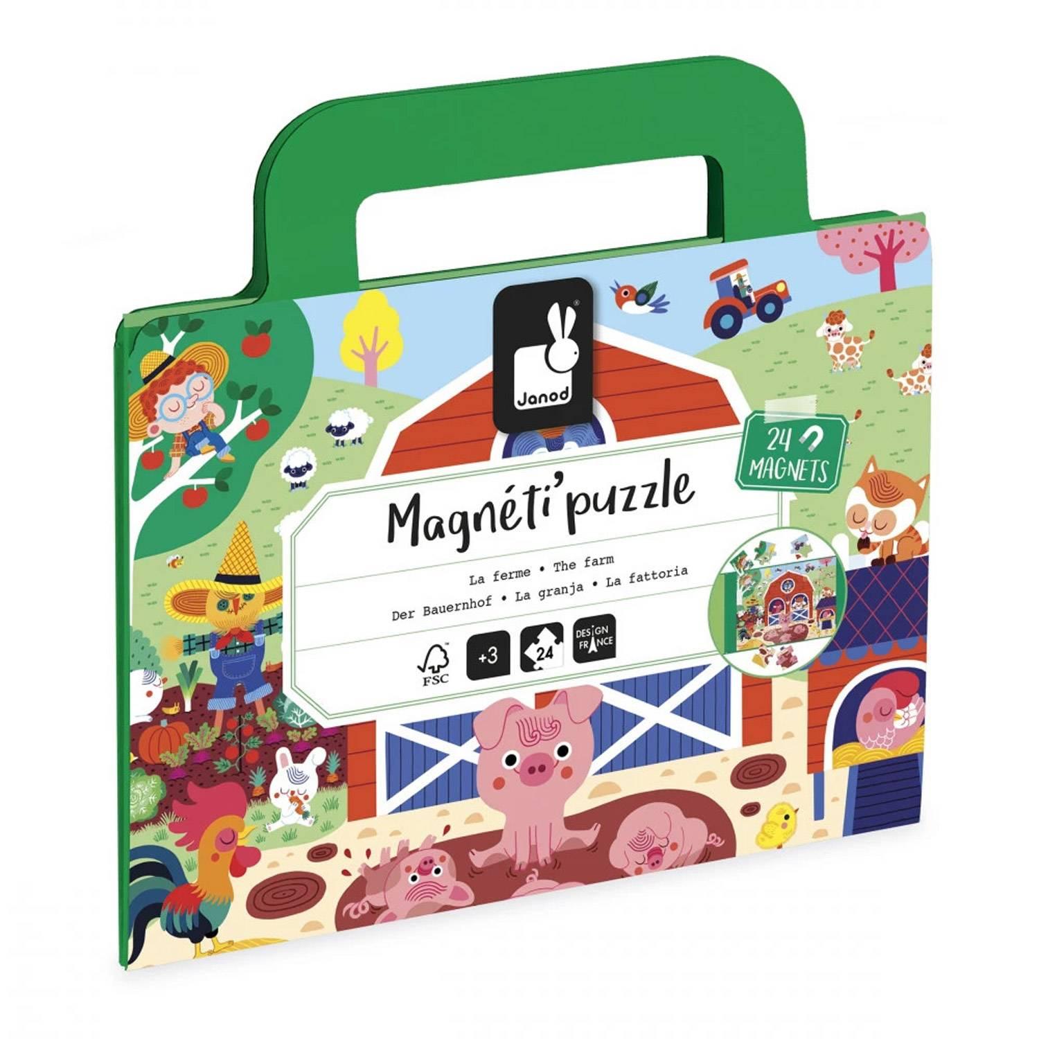 Magnéti'puzzle Ferme 24 pièces Juratoys Janod
