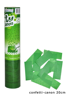 Canon à confettis vert - petit modèle