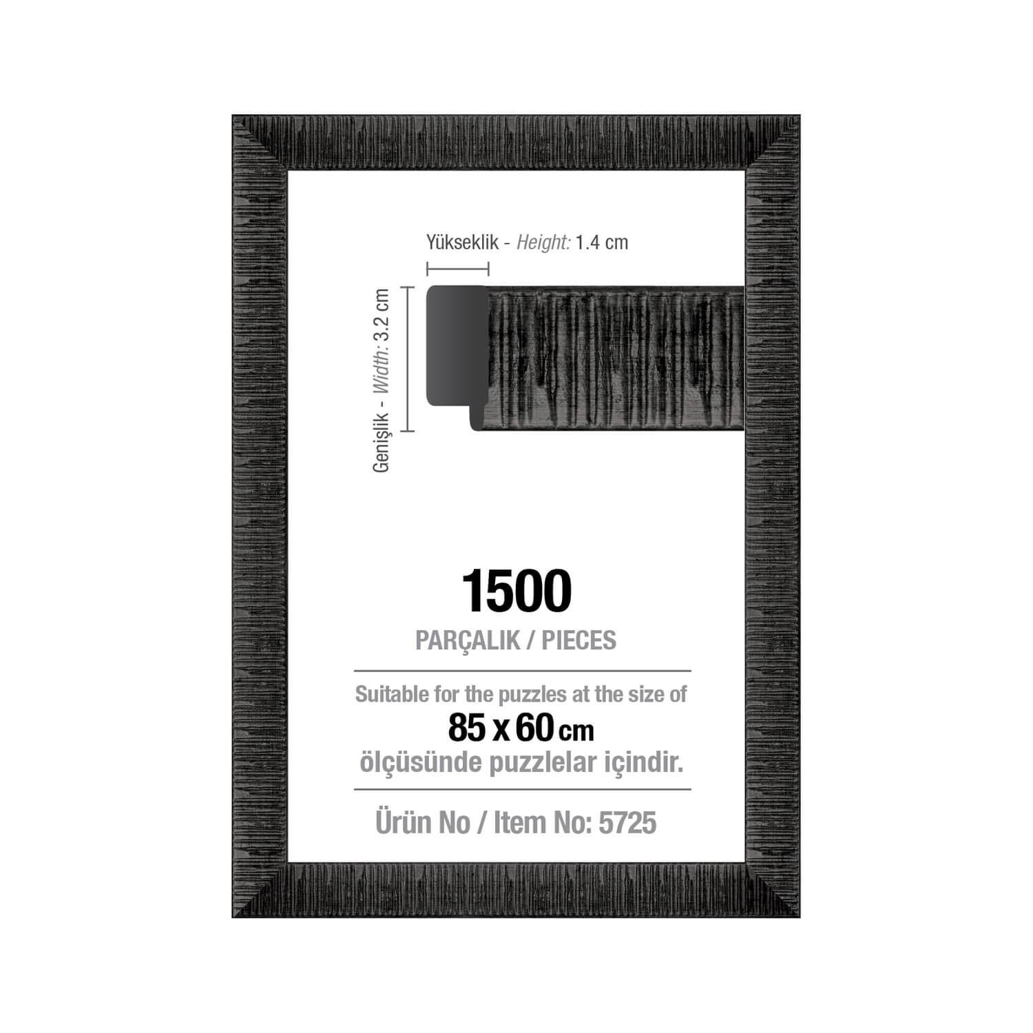 Cadre pour puzzle de 1500 pièces - 30 mm : Noir