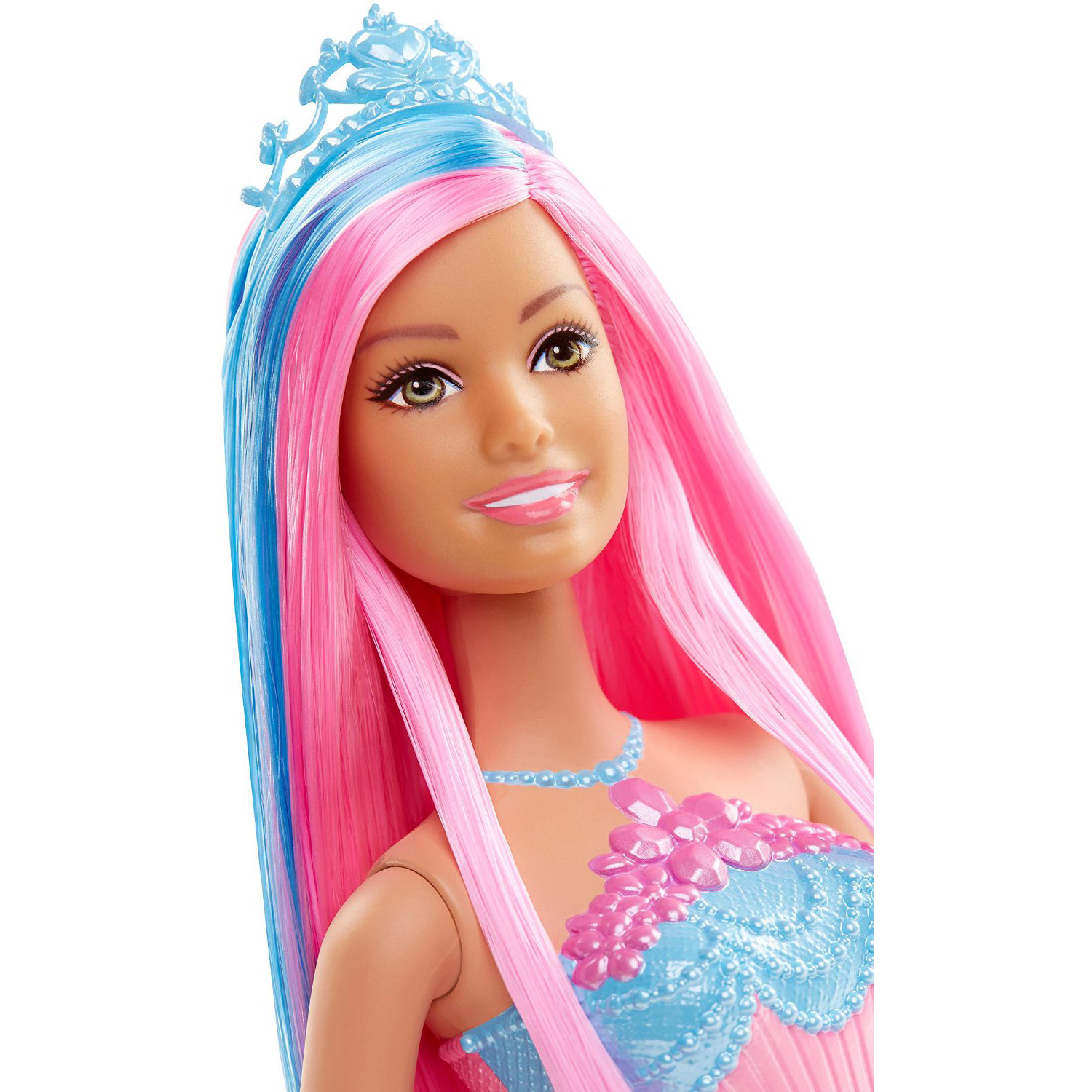 Poupée Barbie Princesse Chevelure Magique Rose Et Bleue Jeux Et