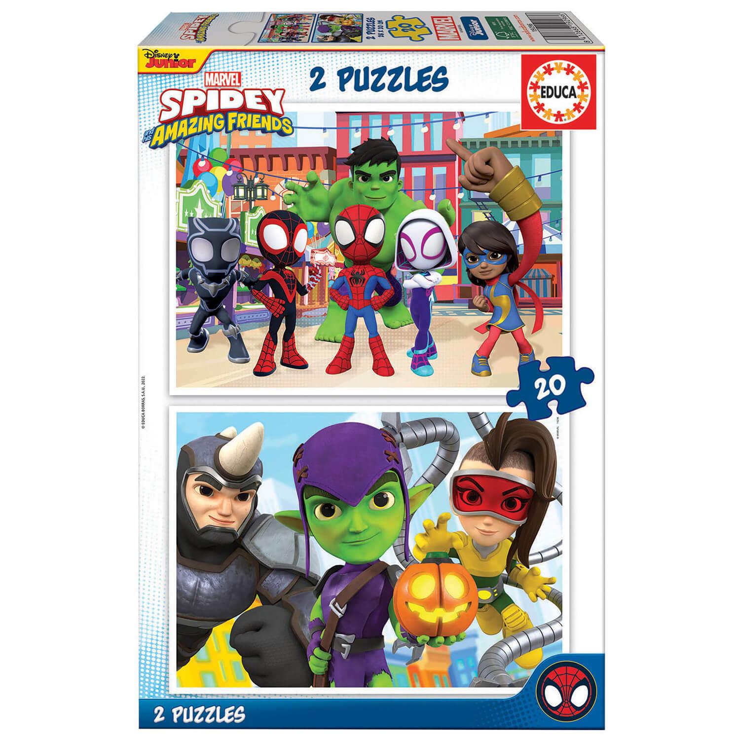 Puzzle 2 x 20 pièces : Spidey et ses incroyables amis - Jeux et jouets  Educa - Avenue des Jeux