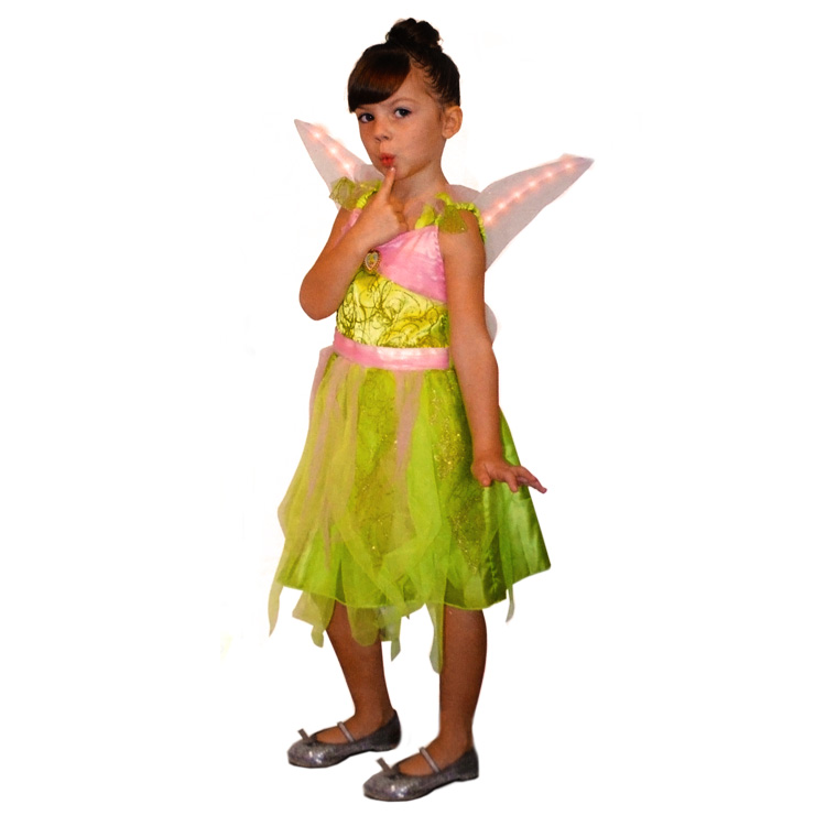 Déguisement Disney Fairies : Panoplie lumineuse Fée Clochette : 3/4 ans