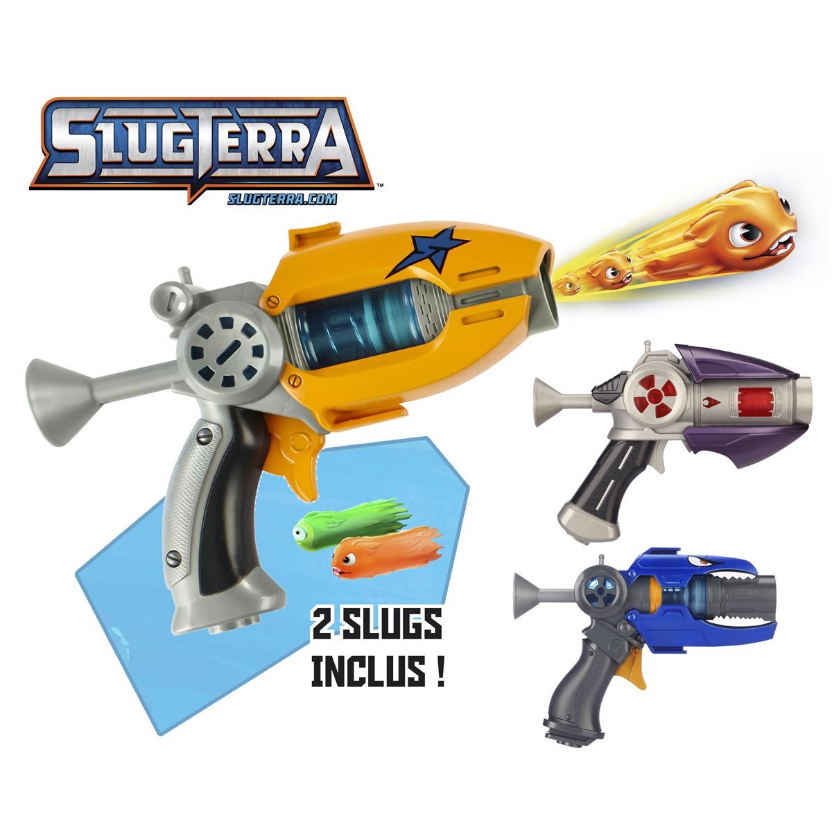 Pistolet Slugterra Basic blaster avec 2 slugs : Gris