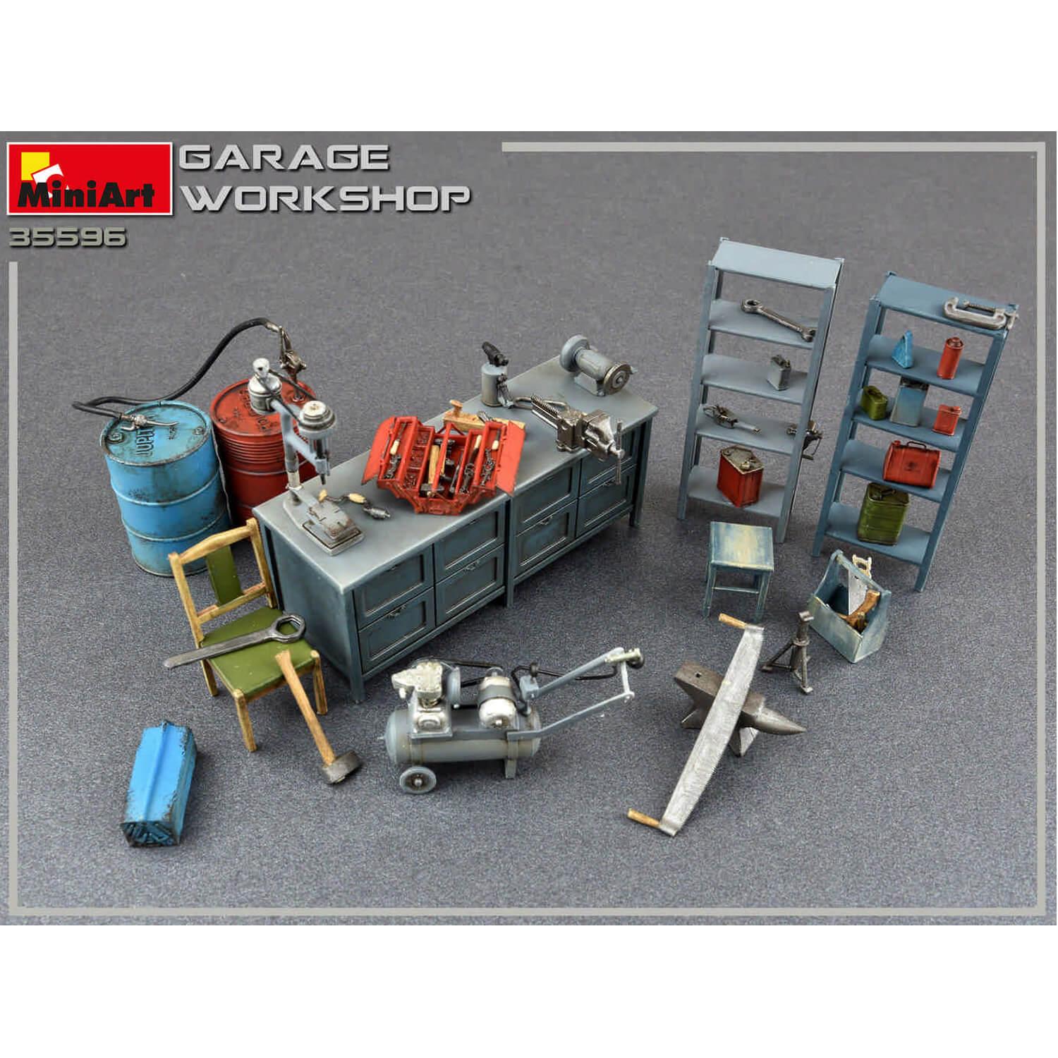Diorama Accessories: Garage Workshop - Mini Art - Scale Model