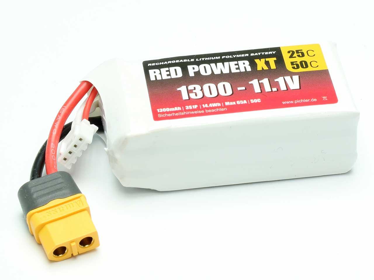 Batterie Lipo RED POWER XT 3S 1300mAh 11,1V XT60