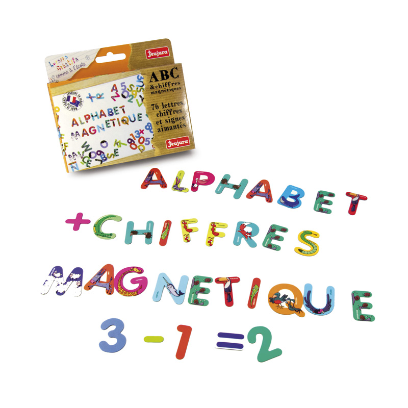 Lettres ABC et chiffres magnétiques - Jeux et jouets JeuJura