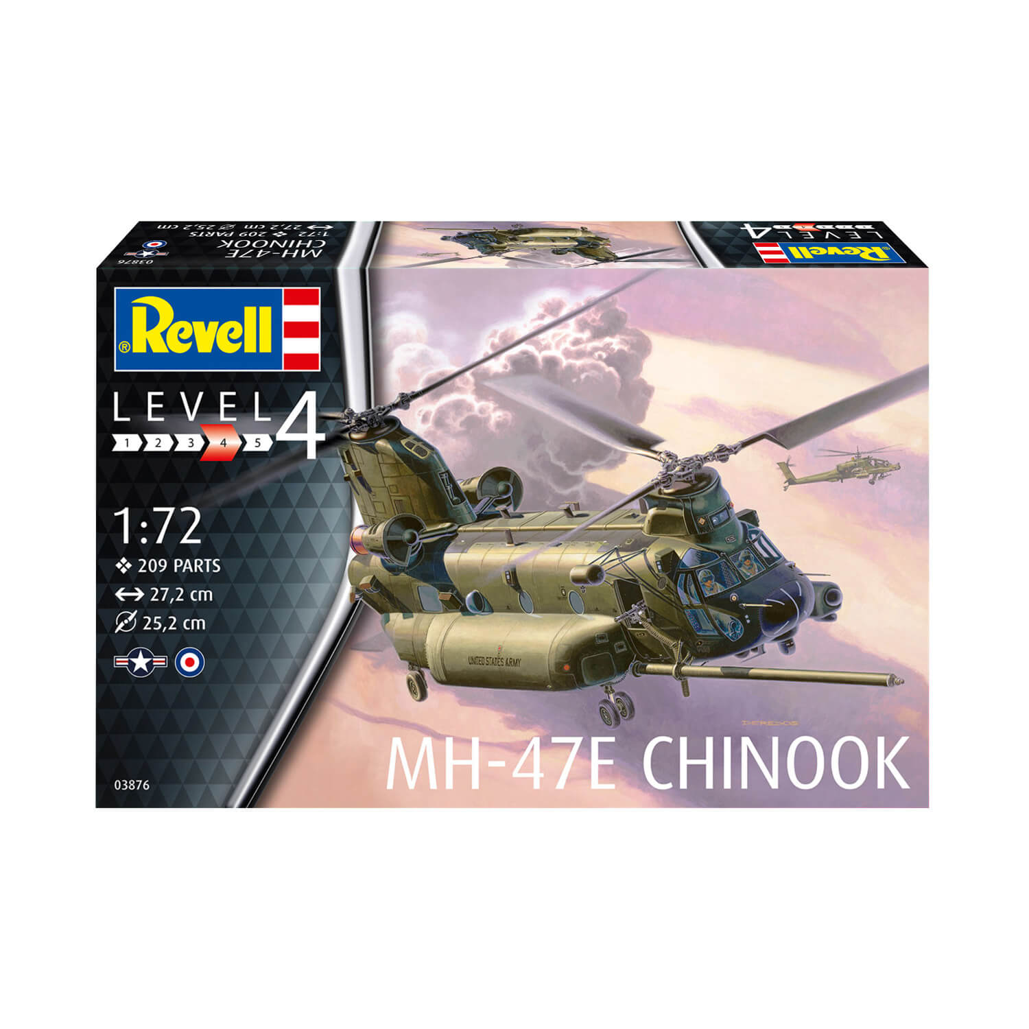 MH-47 Chinook 1:72 Scale Level 4 Revell Model Kit 