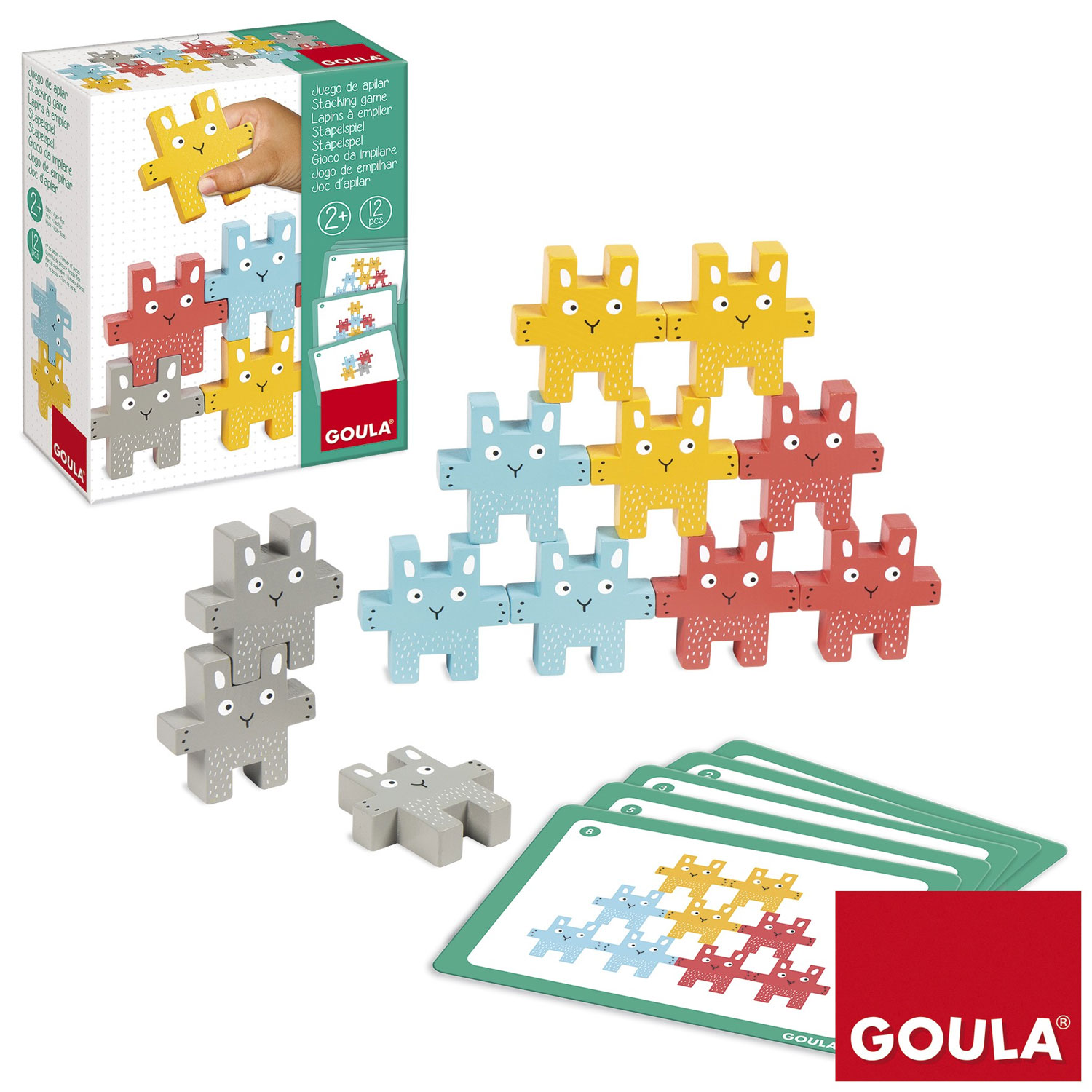 Puzzle Chat - Goula - Jouet 1er âge Bois. De 1 à 2 ans