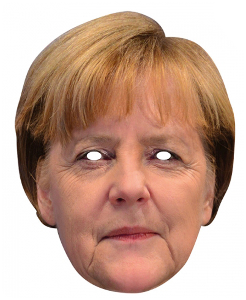MA1241 Taille Unique Carton Générique Masque Angela Merkel 