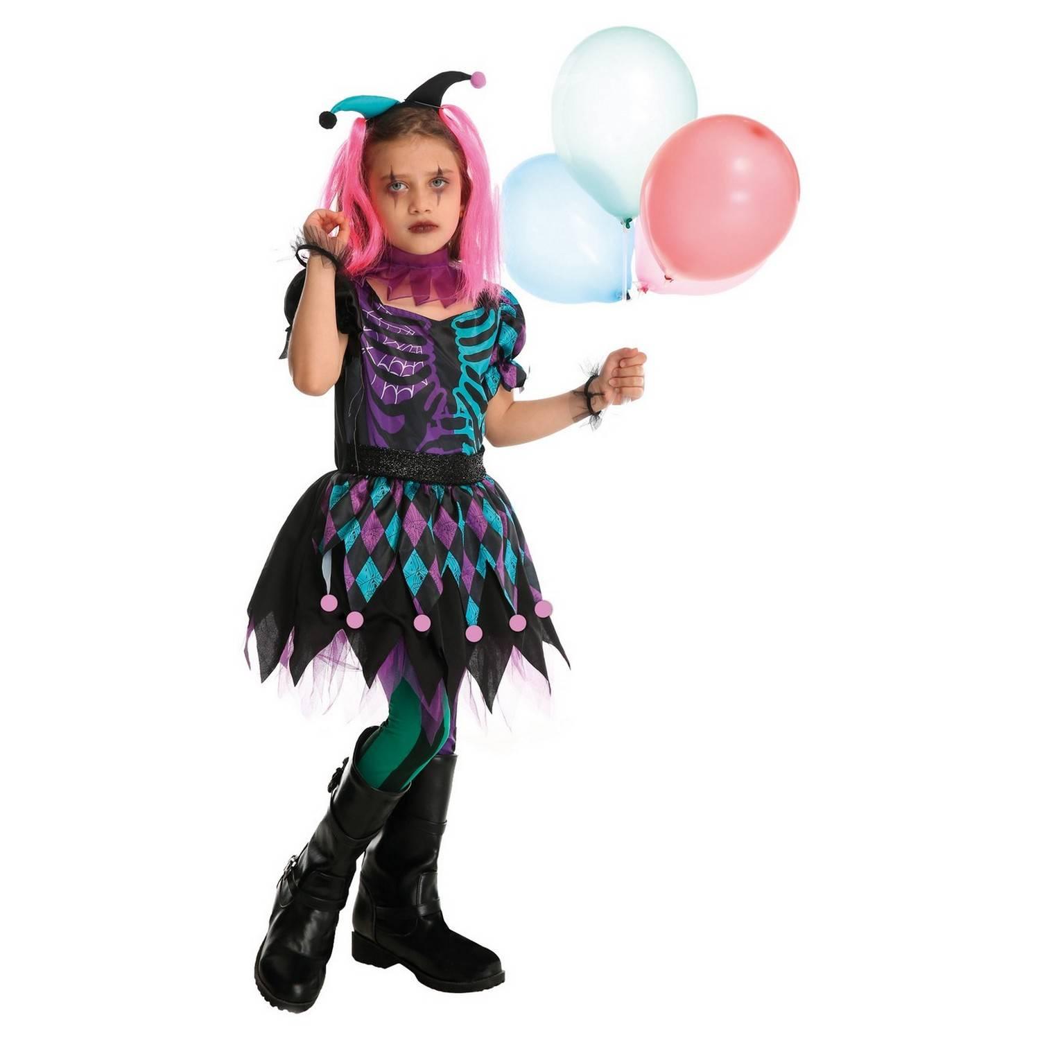 Deguisement clown squelette - Fille - 7/9 ans