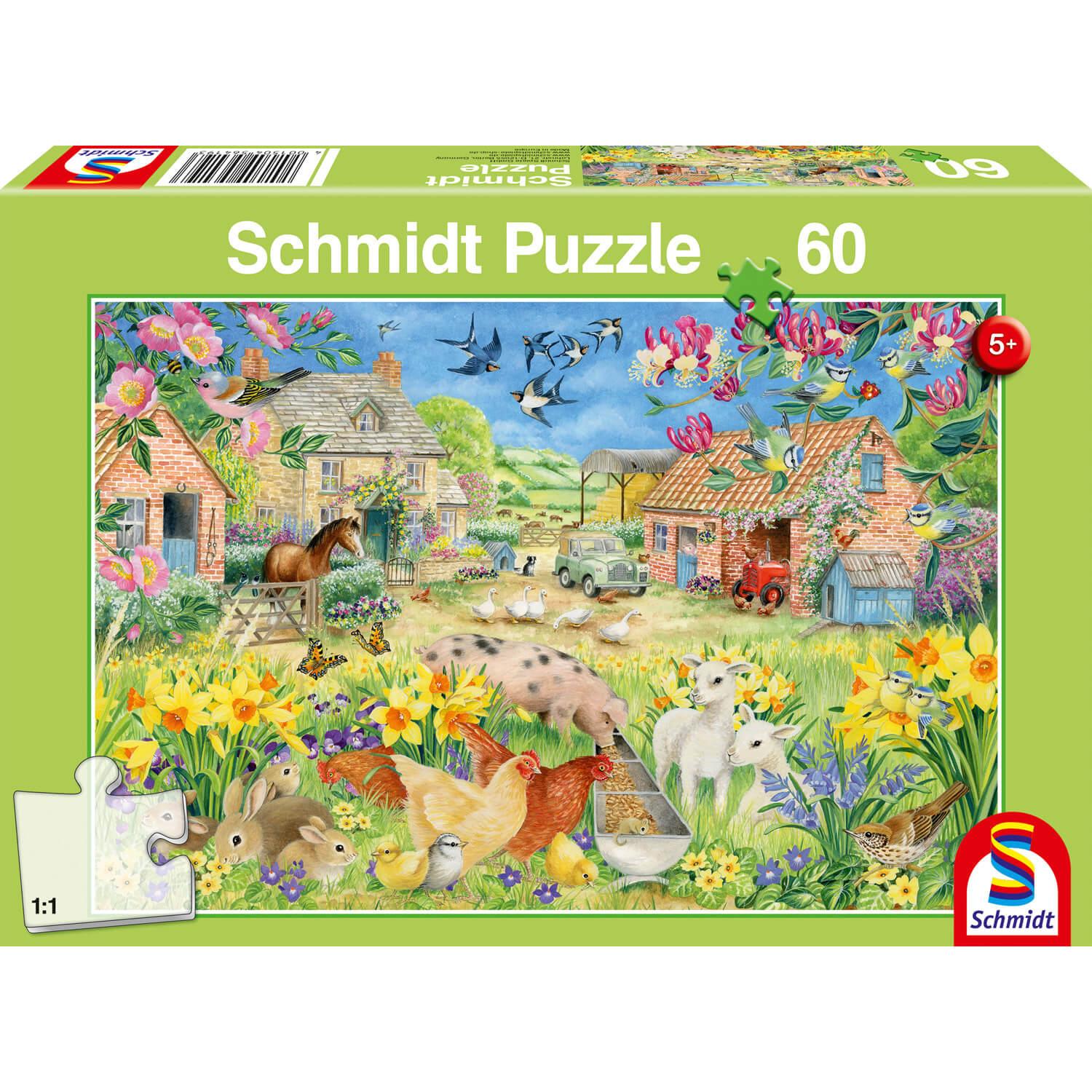 Puzzle 60 pièces : Chez les Dinosaures - Jeux et jouets Schmidt - Avenue  des Jeux