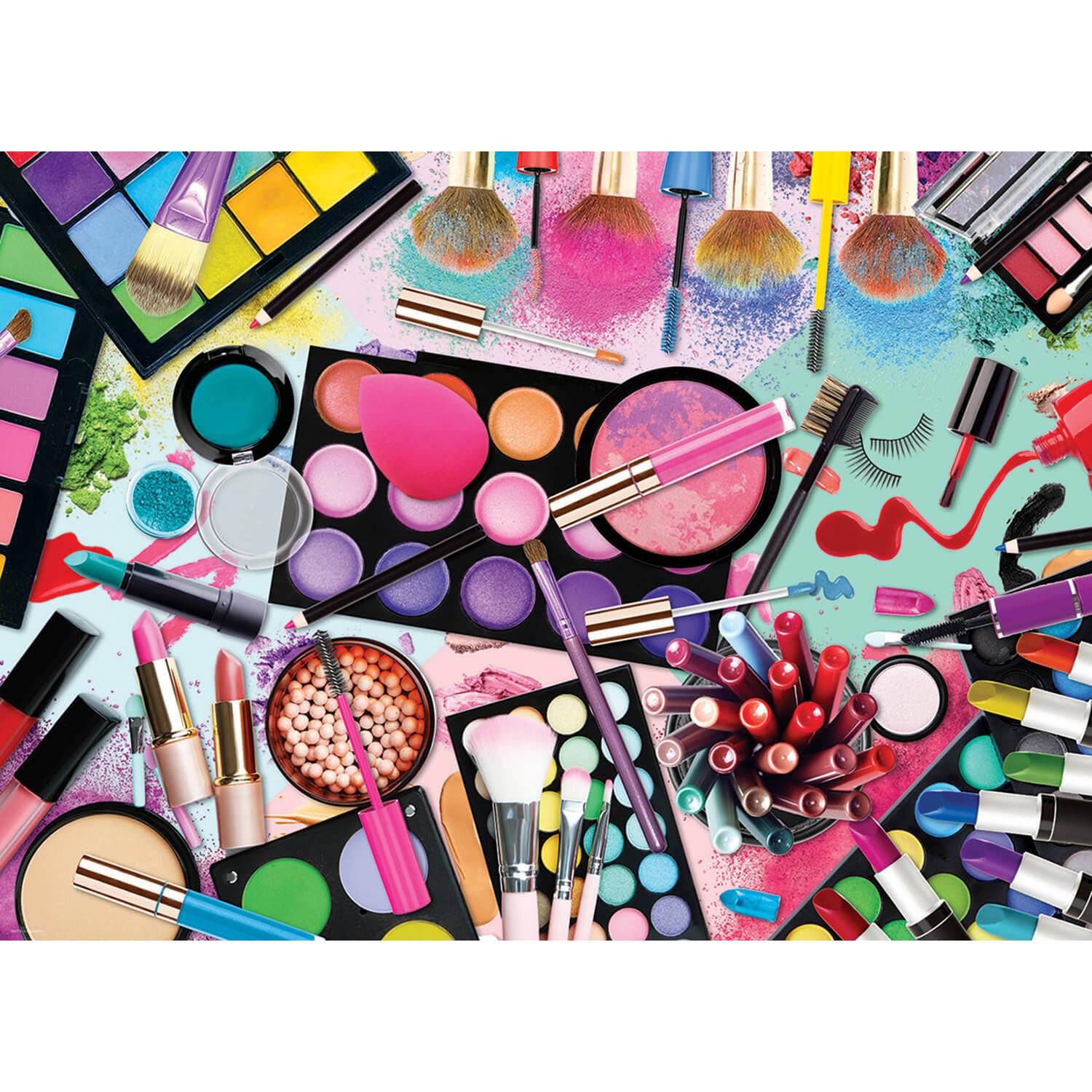 Puzzle 1000 pièces : Palette de couleurs de maquillage