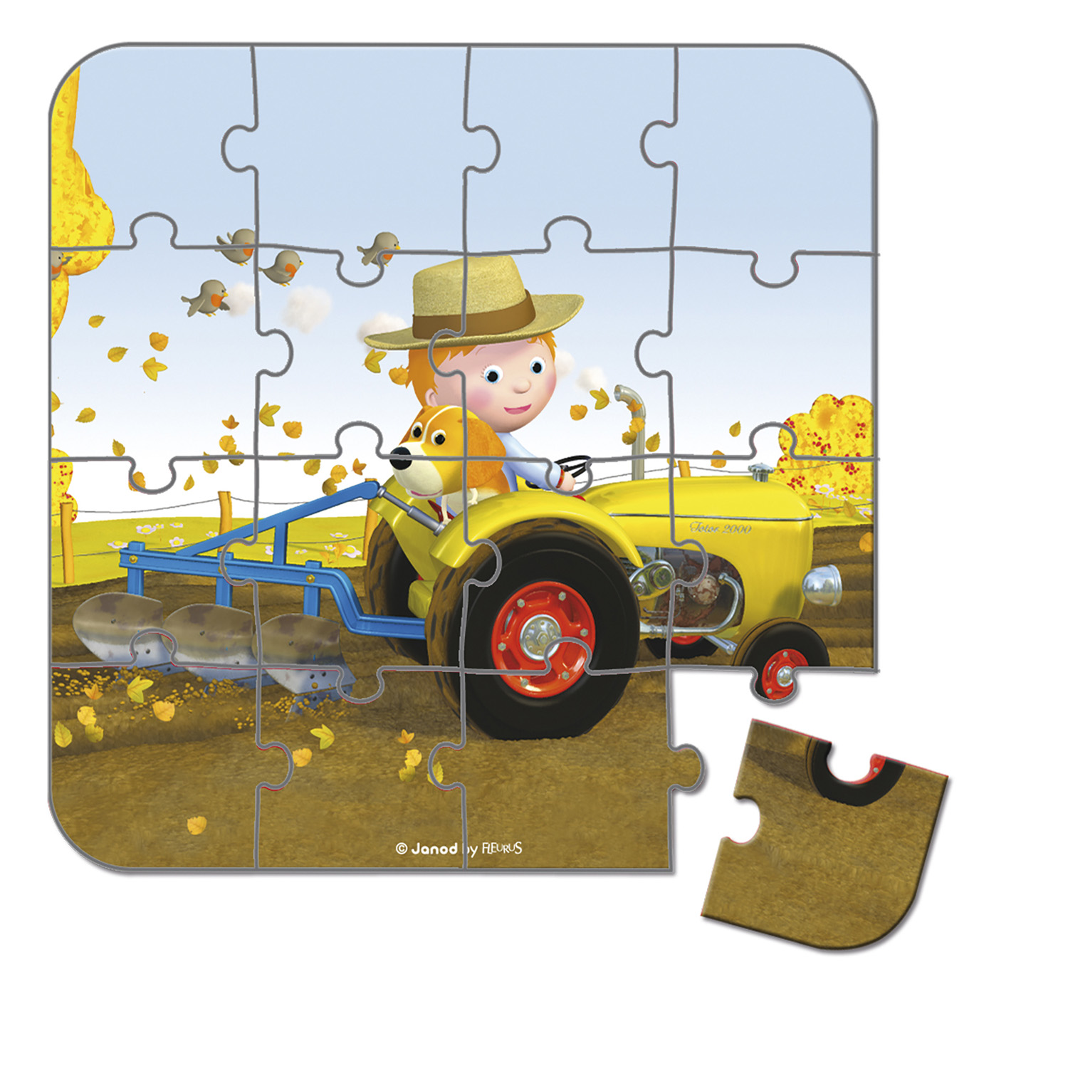 ▻ Notre magnifique Puzzle Janod Fleurus le camion de Léon