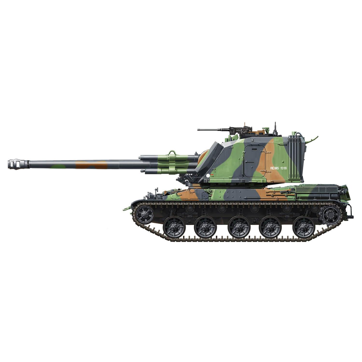 Scale model tank 1:72  AMX 30 AuF1 