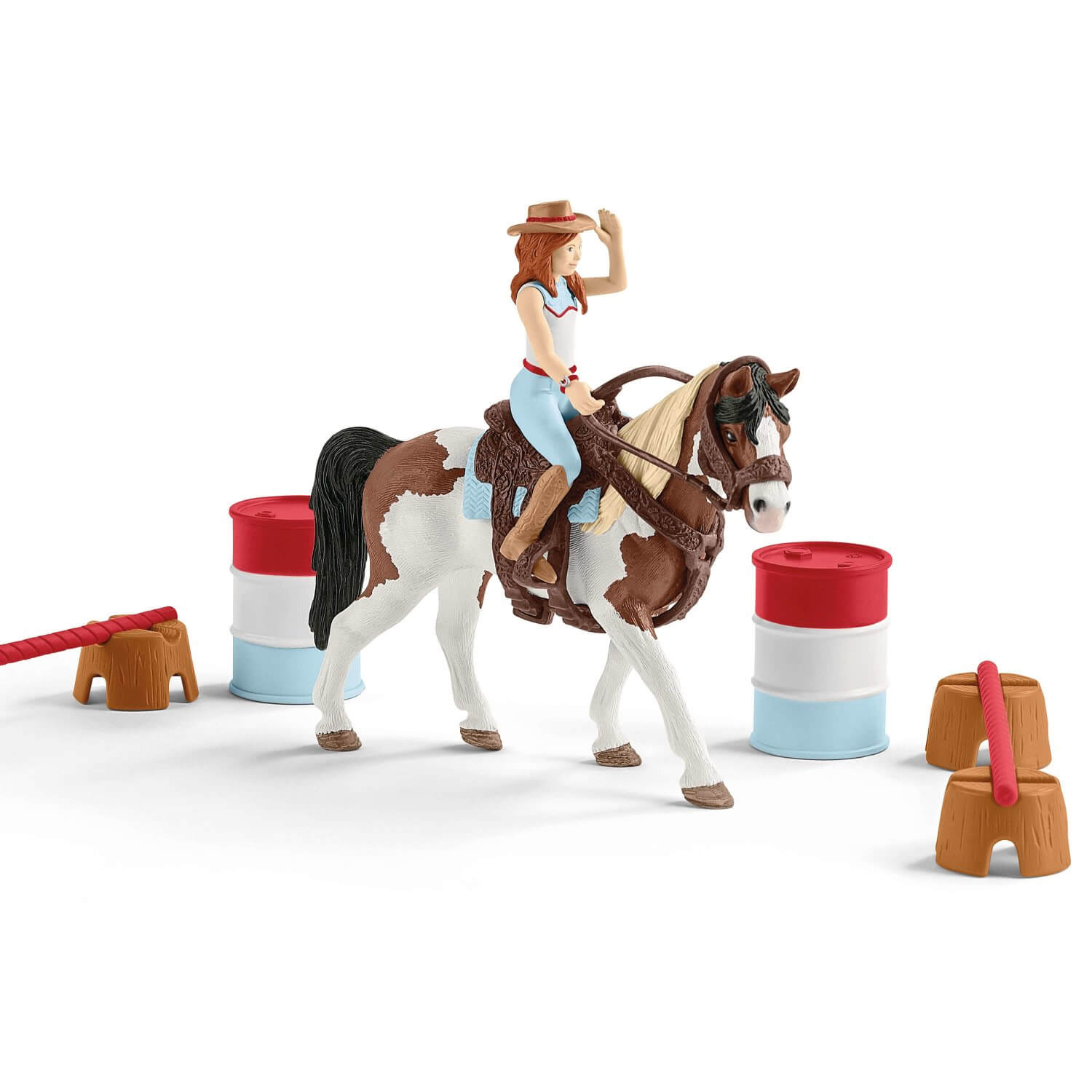 Figurines cheval et cavalière : Kit d'équitation western Horse Club Hannah  - Jeux et jouets Schleich - Avenue des Jeux