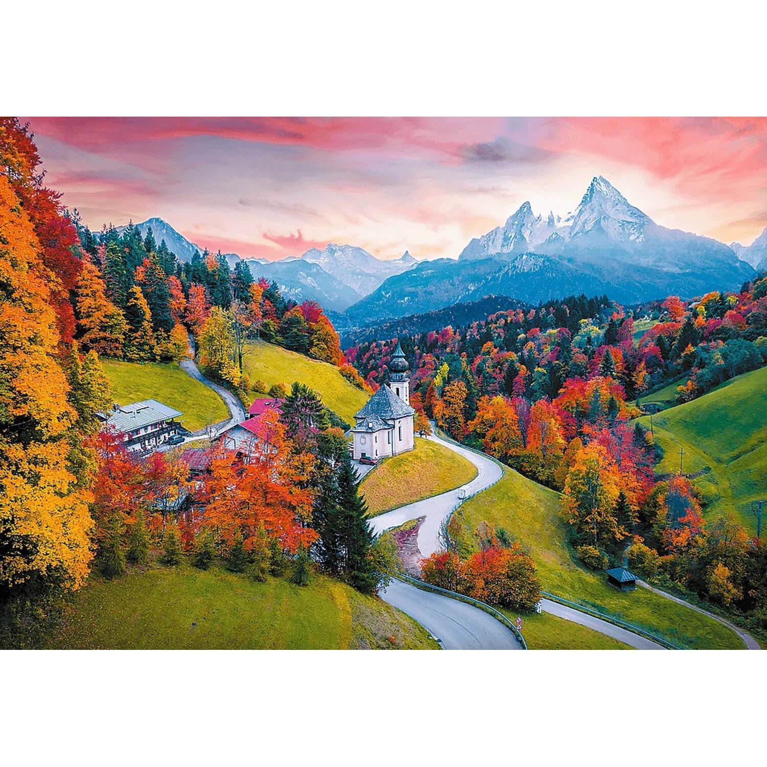 Puzzle 1000 pièces : Unlimited Fit Technology : Au pied des Alpes, Bavière, Allemagne