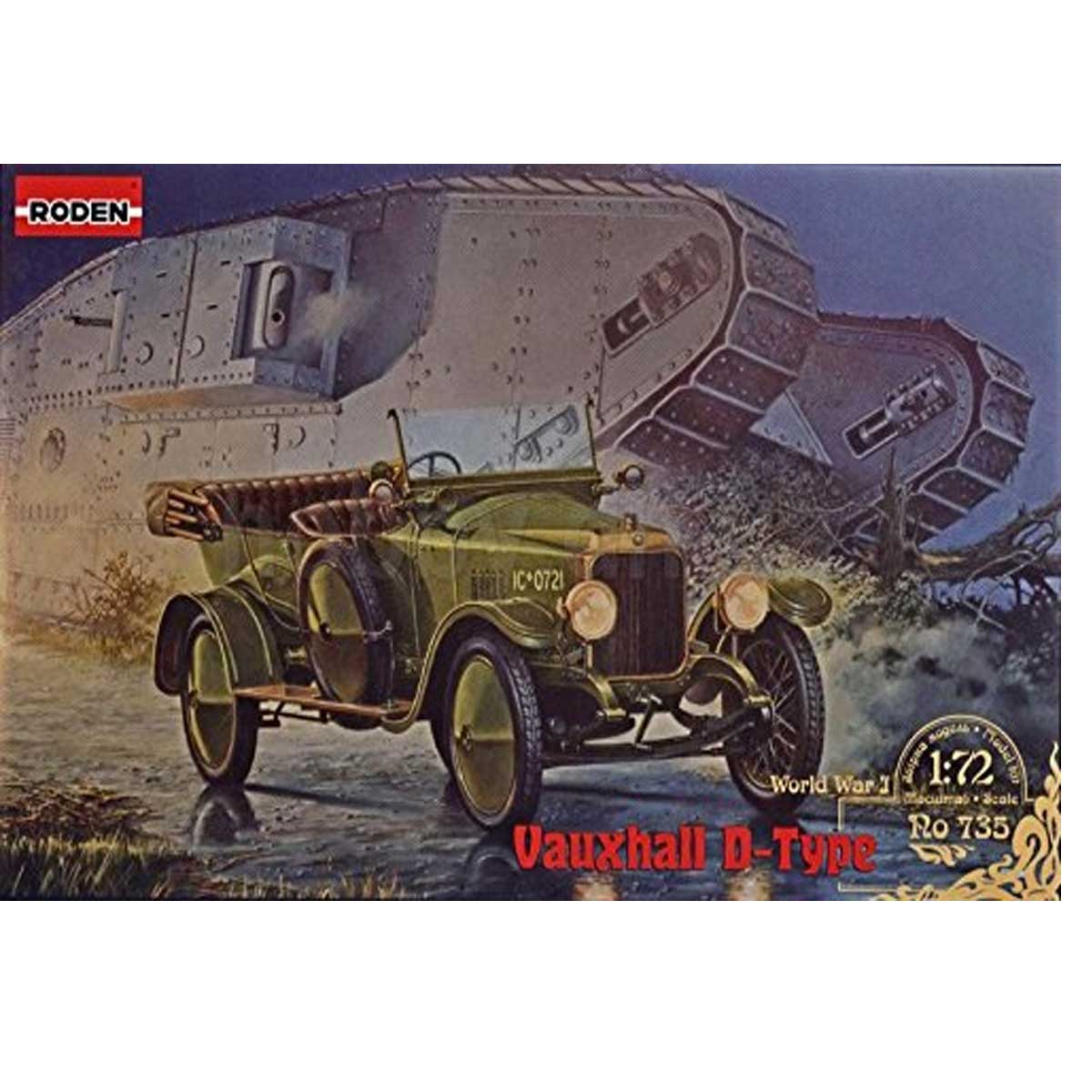 Maquette Véhicule Militaire : Vauxhall D-TYPE - 1917