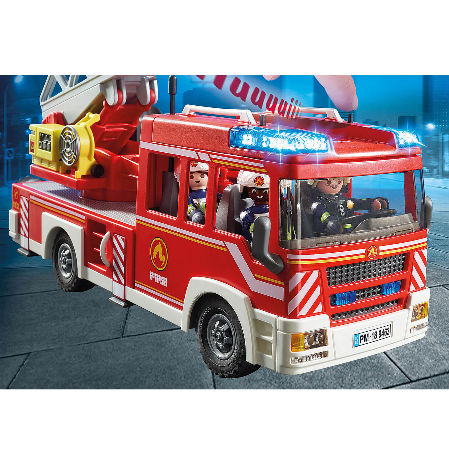 PLAYMOBIL - II - Camion de pompiers et grande échelle - JEUX, JOUETS -   - Livres + cadeaux + jeux