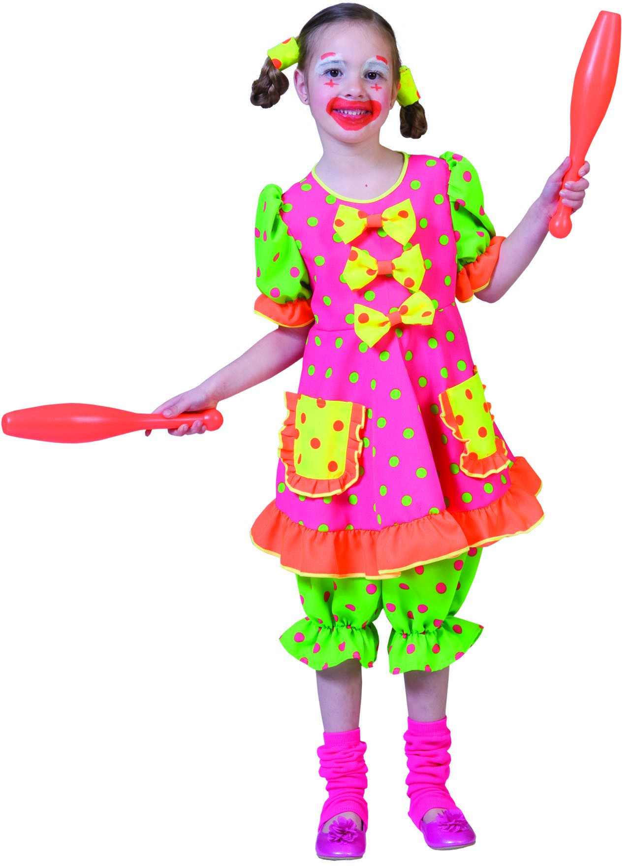Deguisement Carnaval : Costume Clown Fluo