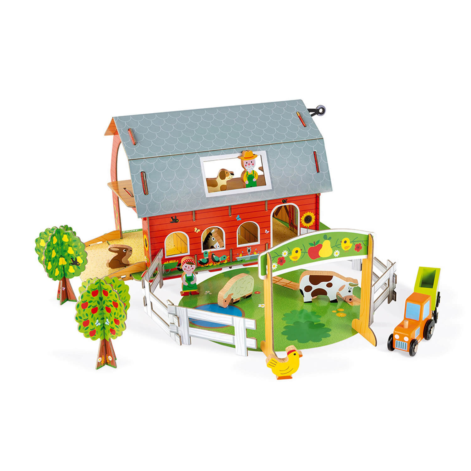Ferme en bois et animaux : La petite ferme - Jeux et jouets Djeco - Avenue  des Jeux