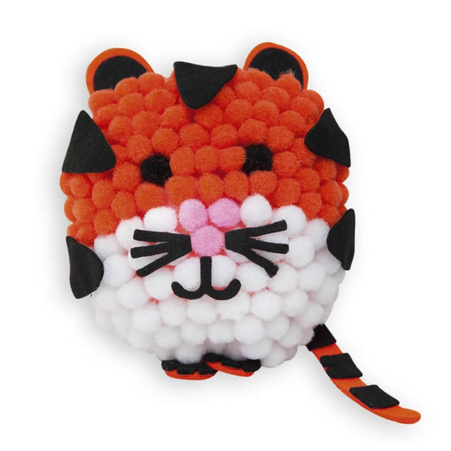 Kit créatif : 1 Tigre Mini Pompons A Créer