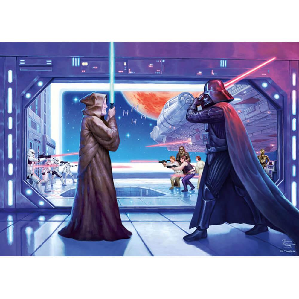 Puzzle 1000 pièces : Star Wars : Thomas Kinkade : La bataille finale d'Obi Wan