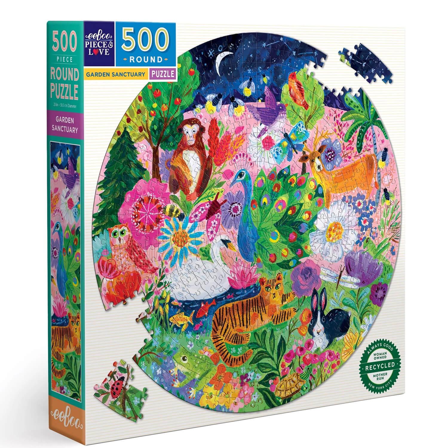 Puzzle rond 500 pièces : Jardin Sanctuaire