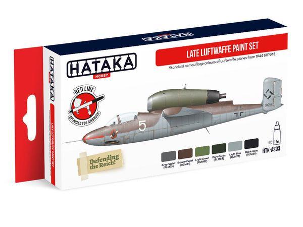 Red Line Set (6 pcs) Late Luftwaffe paint set - HATAKA