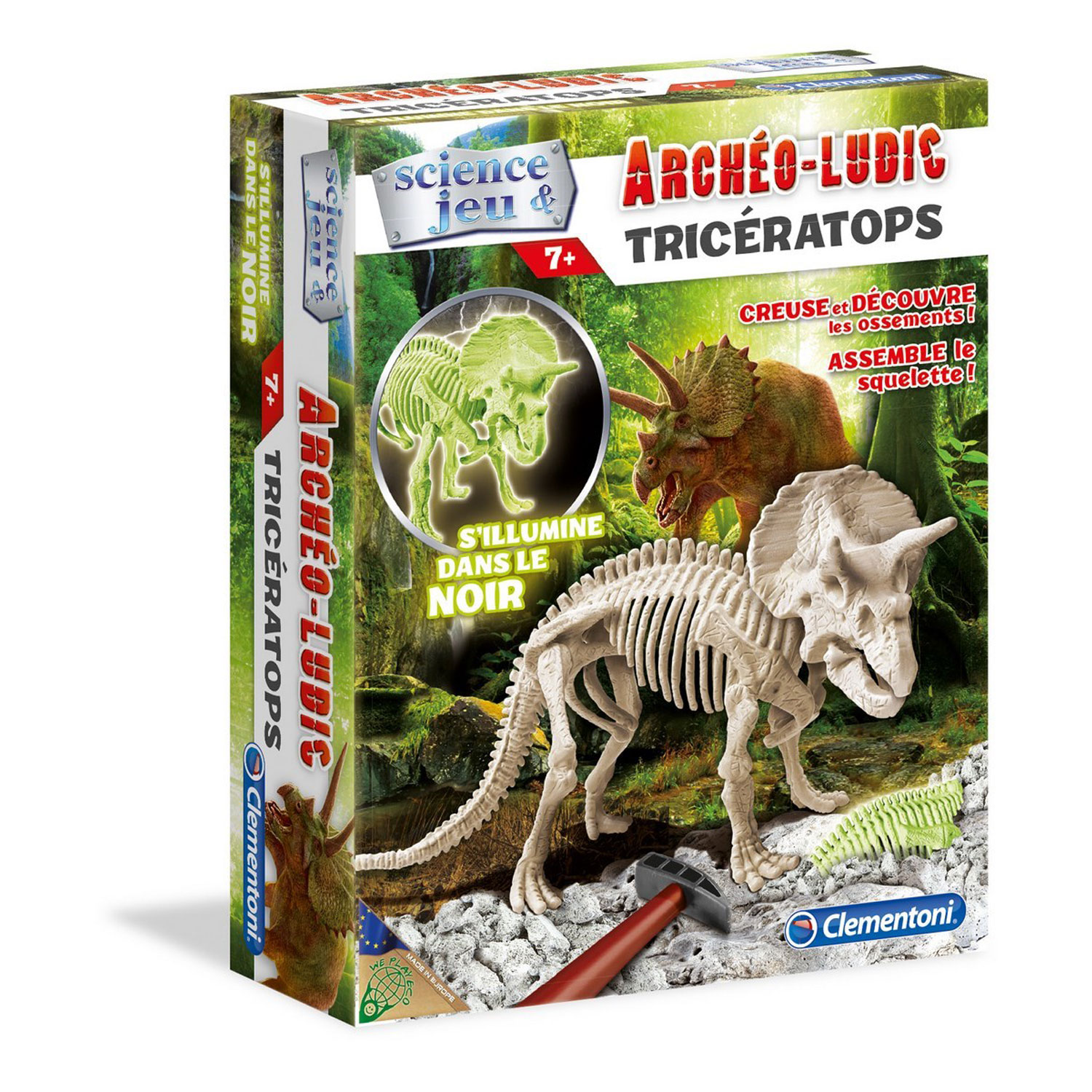 Science et jeu : Archéo-ludic : Tricératops phosphorescent - Jeux